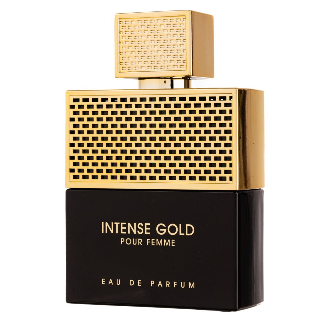 (plu01605) - Apa De Parfum Intense Gold Pour Femme, Fragrance World, Femei - 100ml - imagine 2