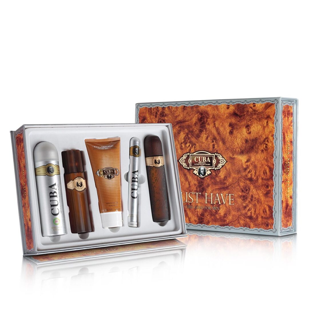 (plu02081) - Set Cuba Gold, PC Design, Apa de Toaleta - 100ml + After Shave - 100ml + Apa de Toaleta - 35ml + Gel de Dus - 200ml + Deo - 200ml