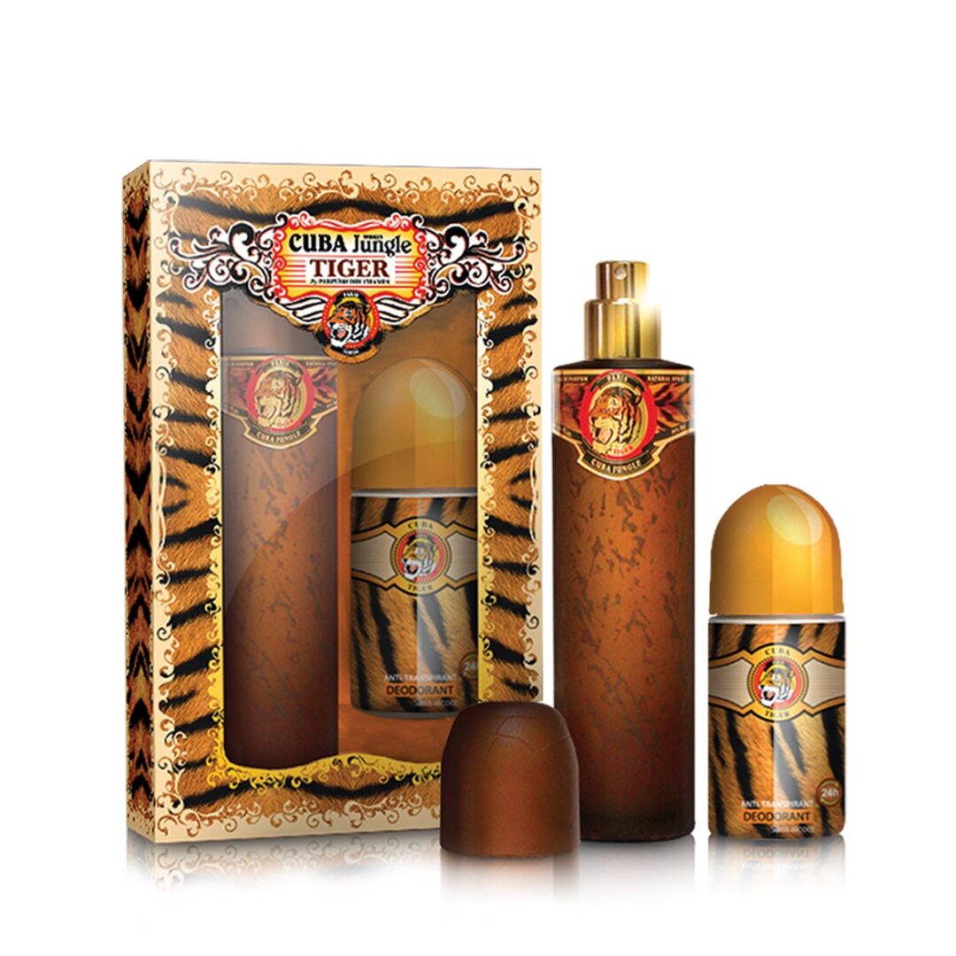 (plu02076) - Set Cuba Jungle Tiger, PC Design, Femei, Apa de Parfum - 100ml + Deo - 50ml